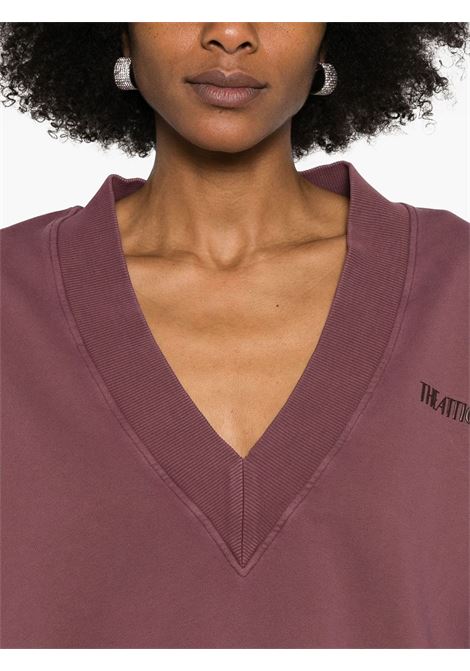 Mauve logo-embroidered sweatshirt The attico - women THE ATTICO | 250WCF00010JJF003AA863